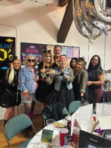 We are members of the Vero Beach Art Club and this photo shows us winning the BEST Table Award for their 90th Anniversary Kick Off Party on Sunday 11/16/25.